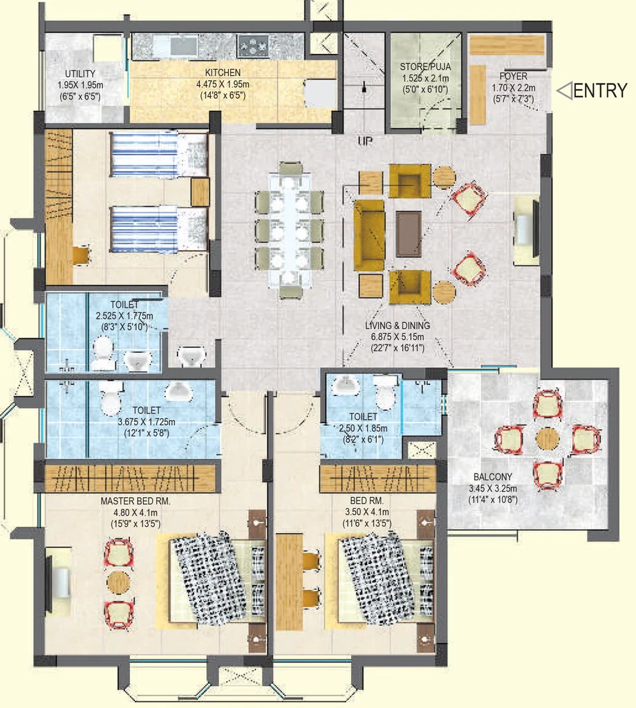 3 BHK Flat in Versatile Palm Avenue in Patia, Bhubaneswar - Image 909497