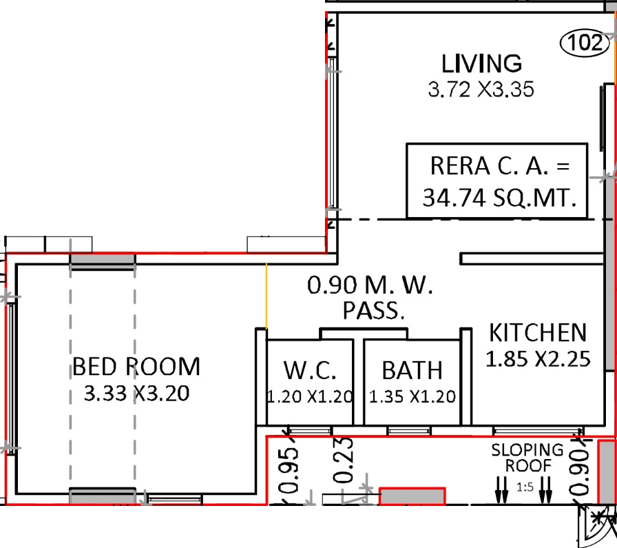 2 BHK Flat in Pruthvi Aura in Vile Parle East, Mumbai - Image 916200