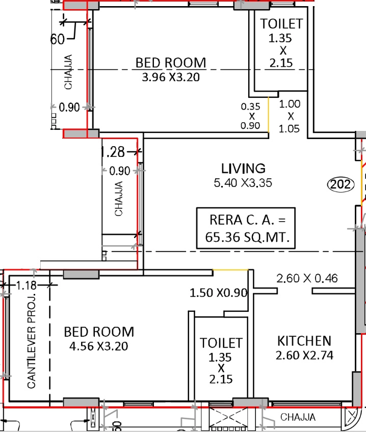2 BHK Flat in Pruthvi Aura in Vile Parle East, Mumbai - Image 916201