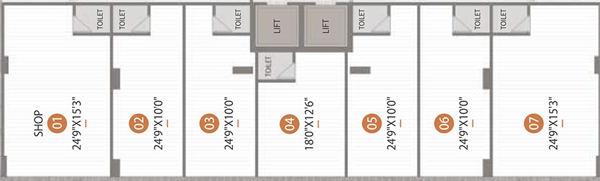 Floor Plan of Commercial Shivshakti Ananta in Tragad, Ahmedabad - Image 382837