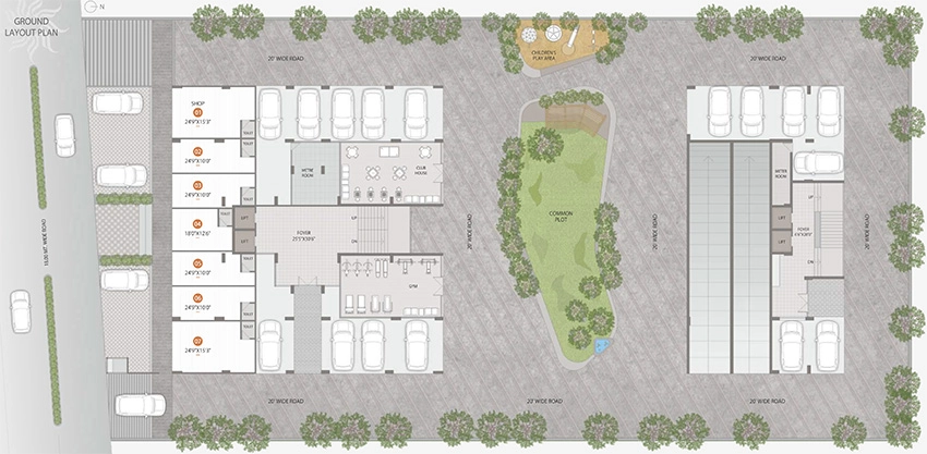 Master Plan of Commercial Shivshakti Ananta in Tragad, Ahmedabad - Image 382836