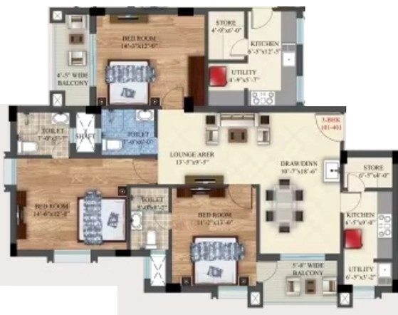 3 BHK Flat in Aditya Ashray in Patia, Bhubaneswar - Image 909500