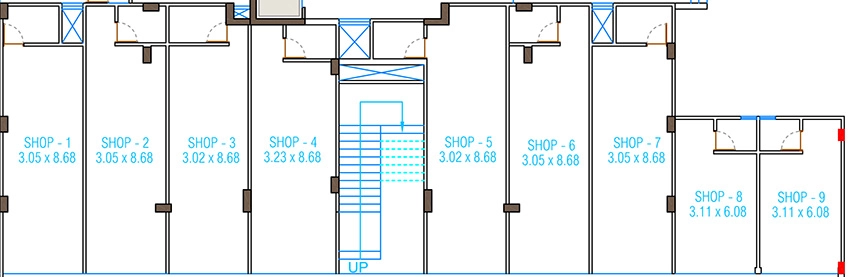 Floor Plan of Commercial Shree Keshvam Heights in Tragad, Ahmedabad - Image 382866