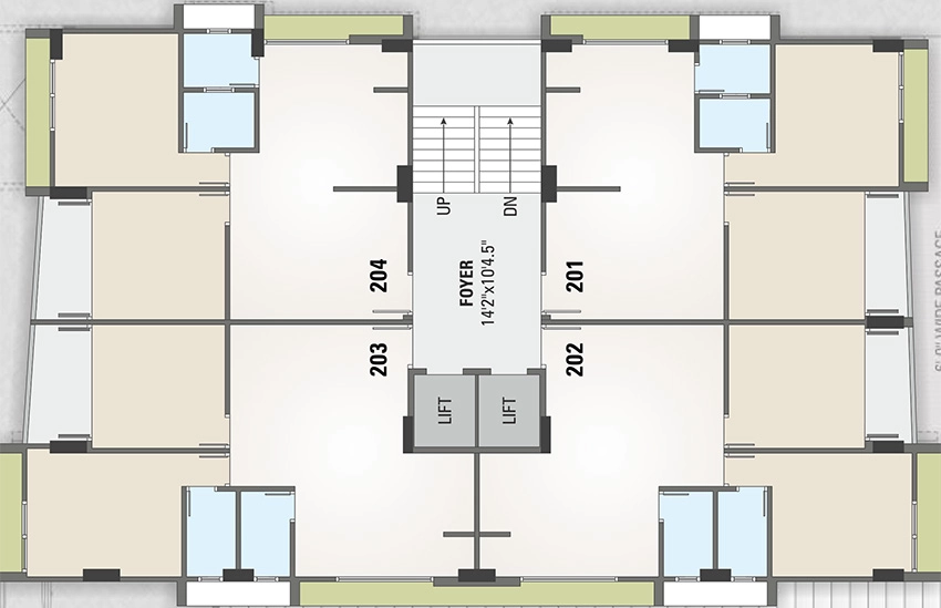 Floor Plan of Shree Vinayak Viihaan Avenue in Chandkheda, Ahmedabad - Image 382876