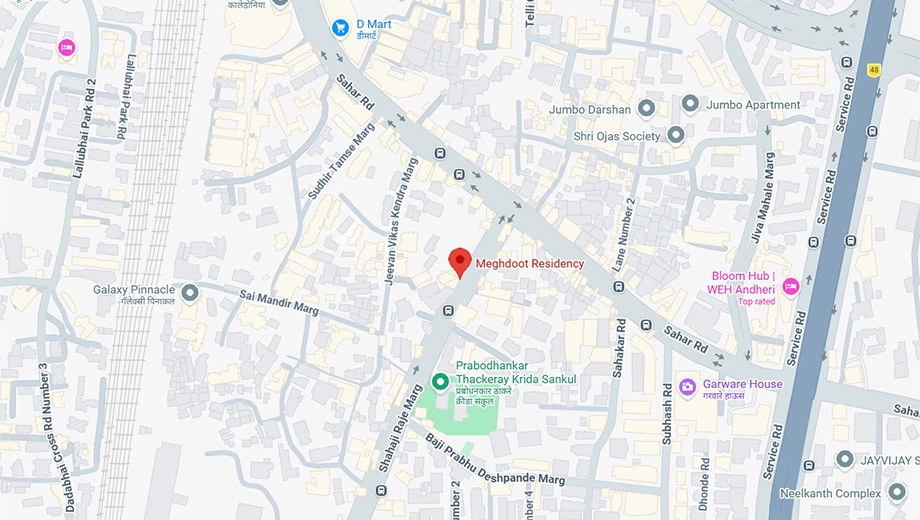 Location of Milan Meghdoot Residency in Vile Parle East, Mumbai - Image 398824
