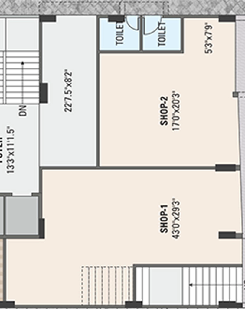 Floor Plan of Commercial Shree Vinayak Viihaan Avenue in Chandkheda, Ahmedabad - Image 382884