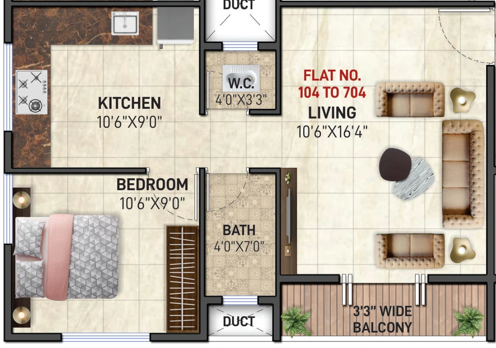 1 BHK Flat in Shubh Villa Apartment in Hirawadi, Nashik - Image 909588