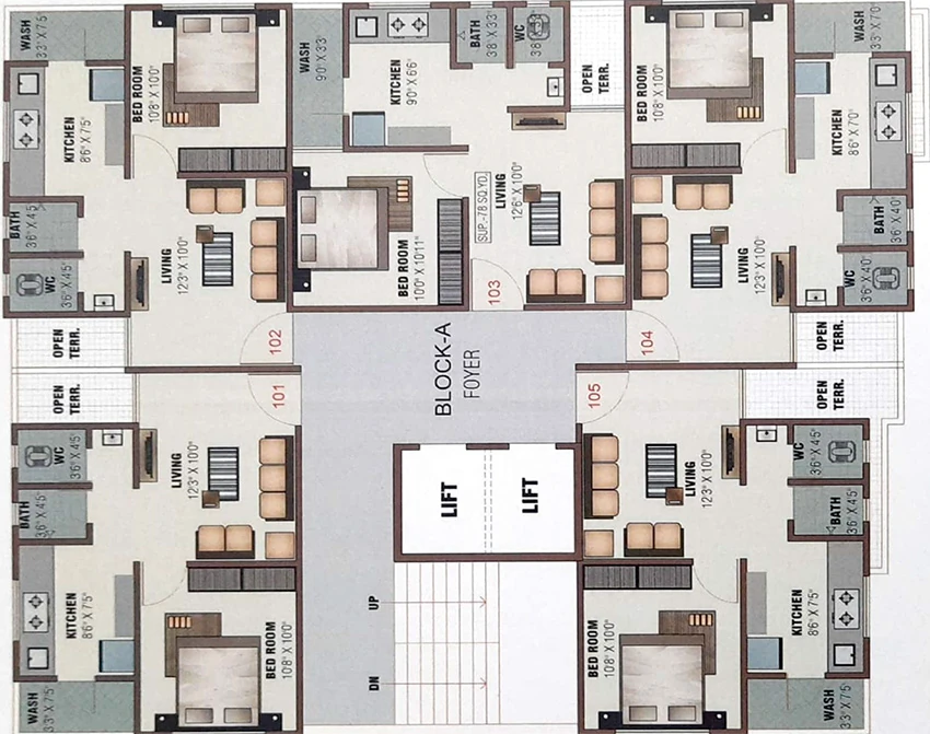 Floor Plan of Shreehari Parisar in Chandlodiya, Ahmedabad - Image 382891