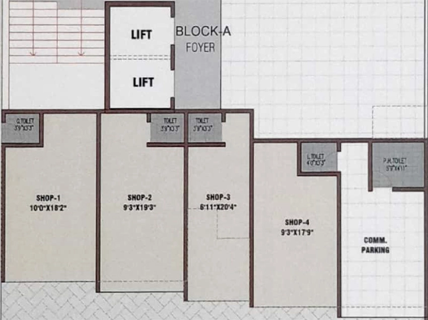 Floor Plan of Commercial Shreehari Parisar in Chandlodiya, Ahmedabad - Image 382897