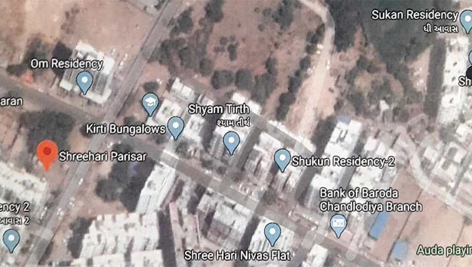 Location of Commercial Shreehari Parisar in Chandlodiya, Ahmedabad - Image 382895