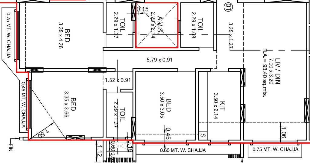 3 BHK Flat in Regent Deepa CHSL in Vile Parle East, Mumbai - Image 916205
