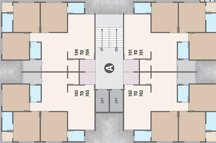 Floor Plan of Shreeji Shagun Heights in Nava Naroda, Ahmedabad - Image 382926