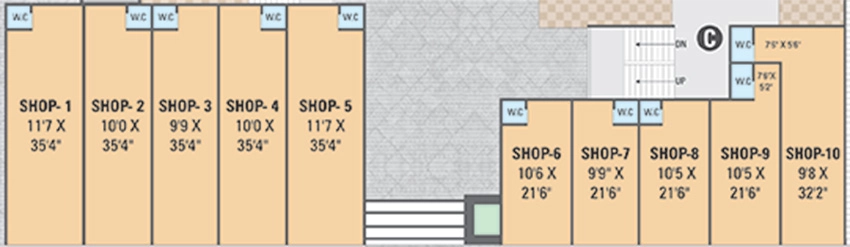 Floor Plan of Commercial Shreeji Shagun Heights in Nava Naroda, Ahmedabad - Image 382932