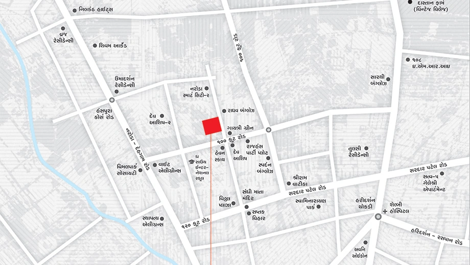 Location of Commercial Shreeji Shagun Heights in Nava Naroda, Ahmedabad - Image 382930
