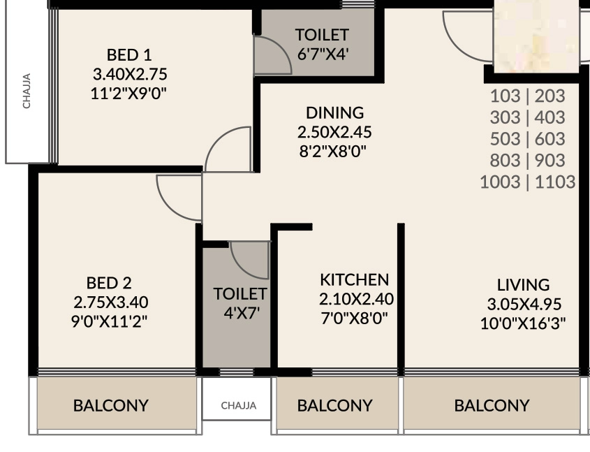 2 BHK Flat in Future Crown in Akurli, Navi Mumbai - Image 917558
