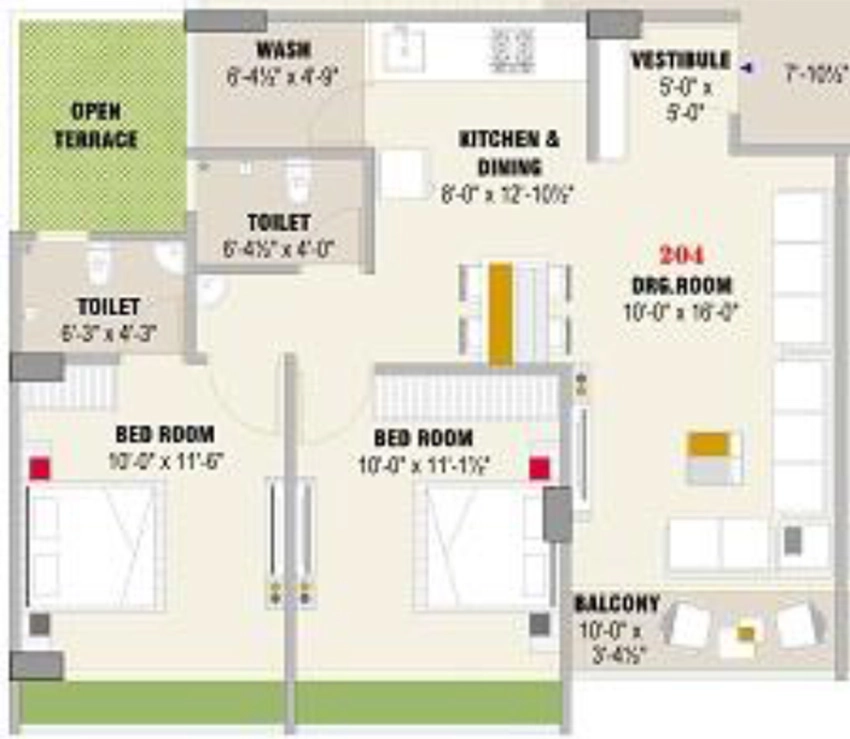 2 BHK Flat in Shreeji Sky in Lambha, Ahmedabad - Image 909309