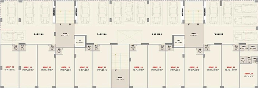 Floor Plan of Commercial Shreeji Sky in Lambha, Ahmedabad - Image 382947