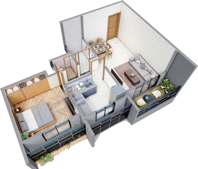 1 BHK Flat in Sai MLDC Yashwant Orchid in Nalasopara East, Palghar - Image 909774