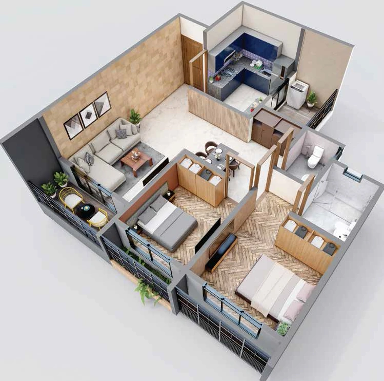 2 BHK Flat in Sai MLDC Yashwant Orchid in Nalasopara East, Palghar - Image 909775
