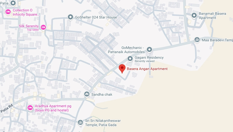 Location of Basera Aangan in Patia, Bhubaneswar - Image 383315