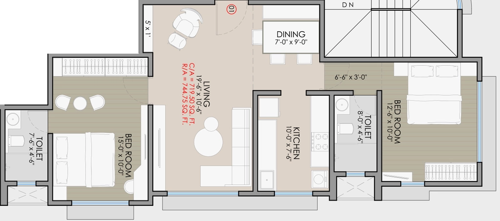 2 BHK Flat in Aadhya Moti Madhav in Vile Parle East, Mumbai - Image 909764