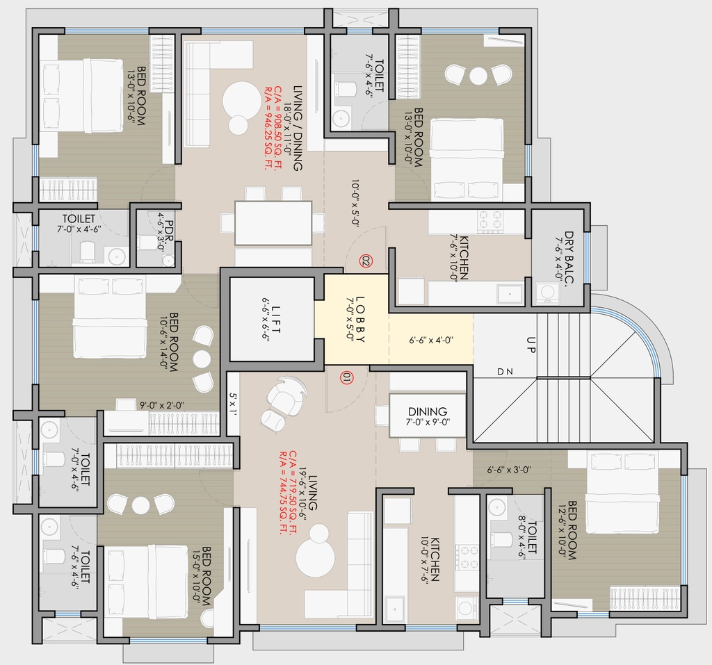 Floor Plan of Aadhya Moti Madhav in Vile Parle East, Mumbai - Image 383847