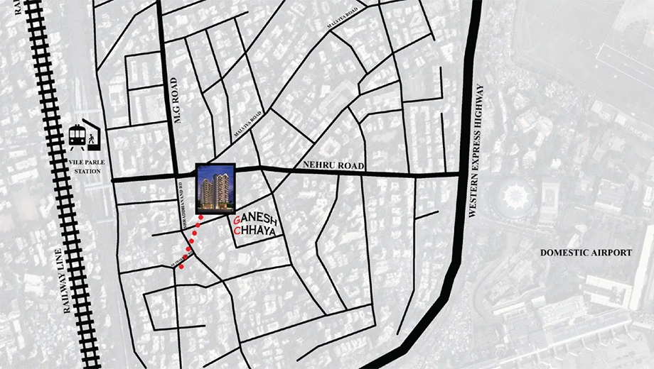 Location of Konark Ganesh Chhaya in Vile Parle East, Mumbai - Image 384130