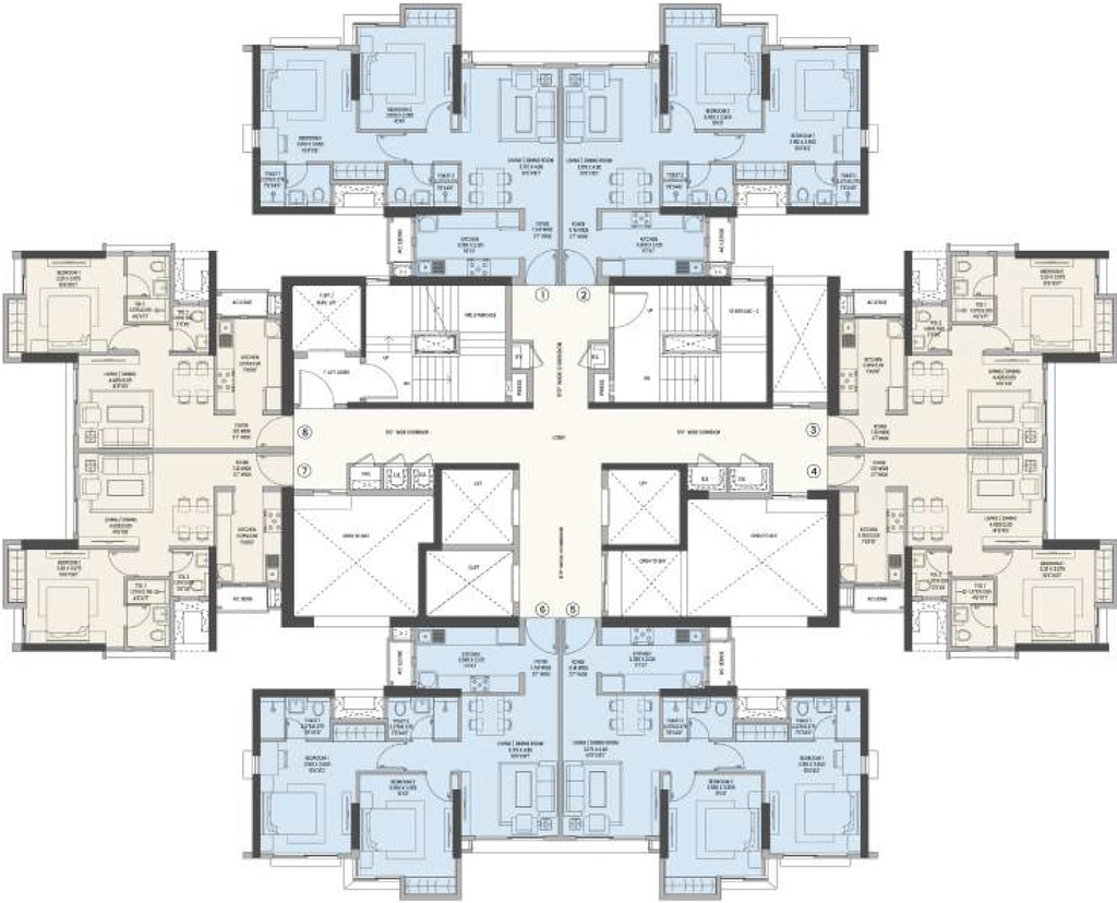 Floor Plan of K T3 Raheja Jade City in Juinagar, Navi Mumbai - Image 383683