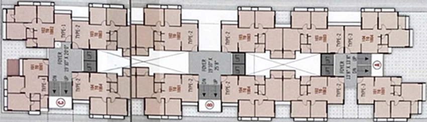 Floor Plan of Shreeji Tulsi Heights in Tragad, Ahmedabad - Image 382963