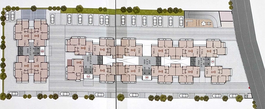 Master Plan of Shreeji Tulsi Heights in Tragad, Ahmedabad - Image 382962