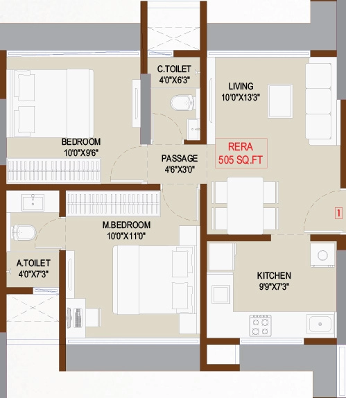 2 BHK Flat in Konark Ganga Niwas in Vile Parle East, Mumbai - Image 909907