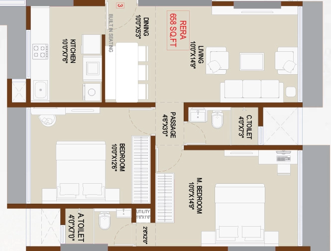 2 BHK Flat in Konark Ganga Niwas in Vile Parle East, Mumbai - Image 909909