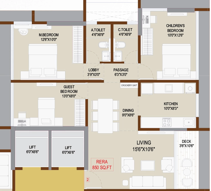 3 BHK Flat in Konark Ganga Niwas in Vile Parle East, Mumbai - Image 909912