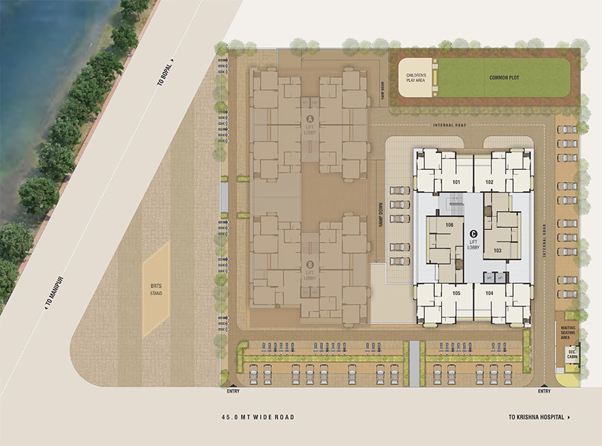 Master Plan of Commercial Shri Dholeshwar Residency in Ghuma, Ahmedabad - Image 382977