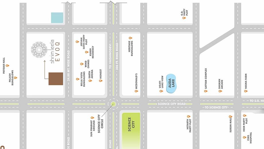 Location of Shrim Leela Evoq - Image 382982