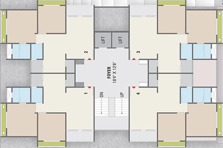 Floor Plan of Siddhi Sikshapatri Avenue in New Ranip, Ahmedabad - Image 382999