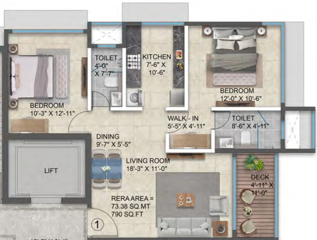 2 BHK Flat in Pruthvi Mayur Park in Vile Parle East, Mumbai - Image 909970