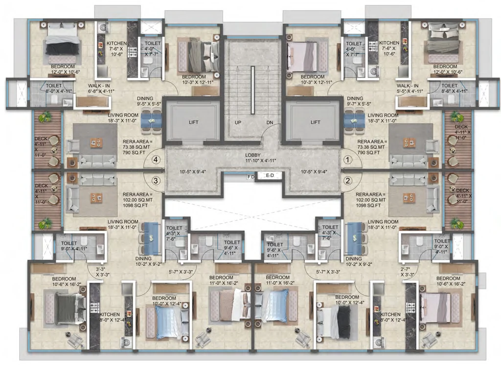 Floor Plan of Pruthvi Mayur Park in Vile Parle East, Mumbai - Image 384242