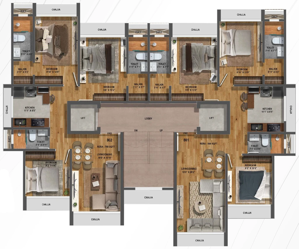 Floor Plan of Nirmaan Heena in Vile Parle East, Mumbai - Image 384207