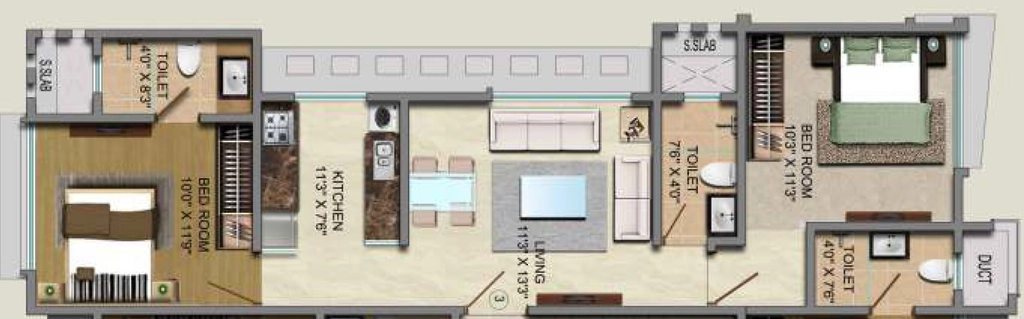 2 BHK Flat in Black Gold Sheela Smruti in Vile Parle East, Mumbai - Image 909868