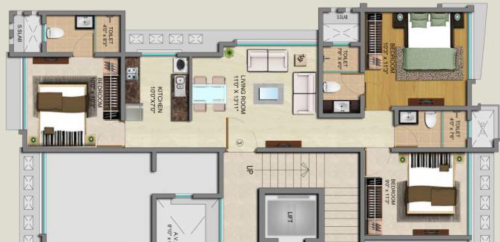 3 BHK Flat in Black Gold Sheela Smruti in Vile Parle East, Mumbai - Image 909870