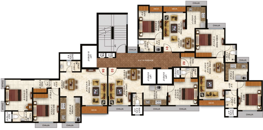 Floor Plan of Moss Om Gurukrupa SRA CHS in Vile Parle East, Mumbai - Image 384196