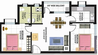 2 BHK Flat in Trishna Orchid in Patia, Bhubaneswar - Image 909676