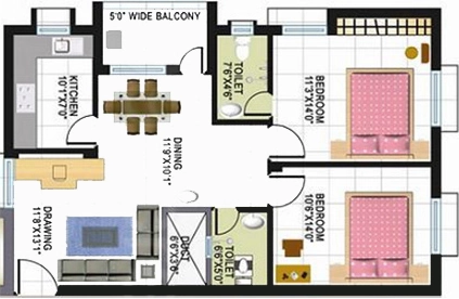 2 BHK Flat in Trishna Orchid in Patia, Bhubaneswar - Image 909677