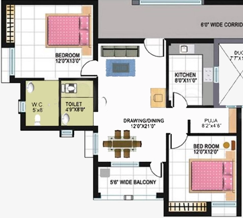 2 BHK Flat in Trishna Orchid in Patia, Bhubaneswar - Image 909678