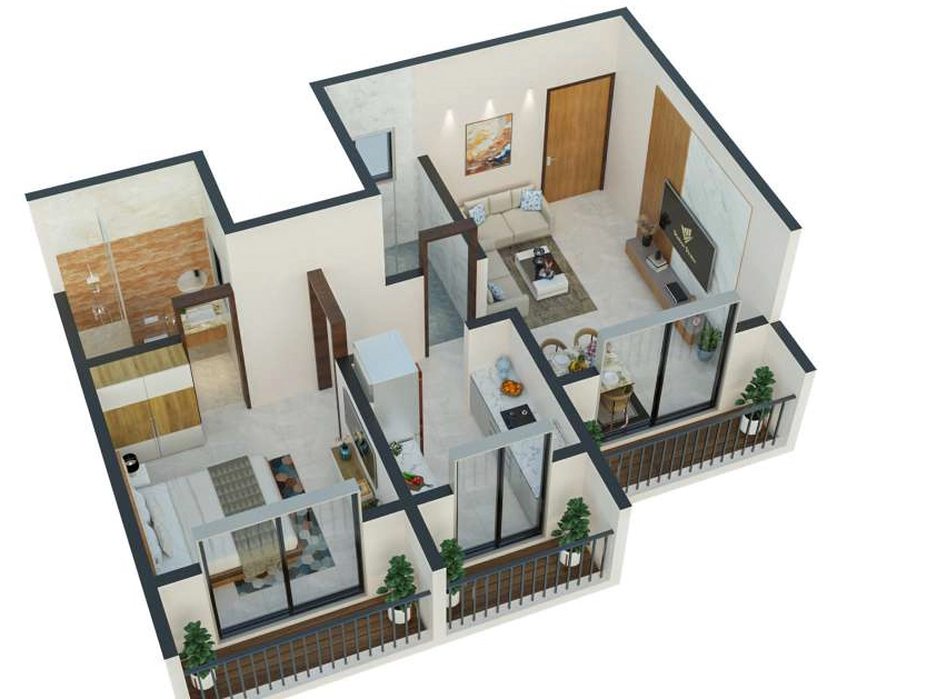 1 BHK Flat in Vishnu Vertex in Dombivli East, Thane - Image 909825