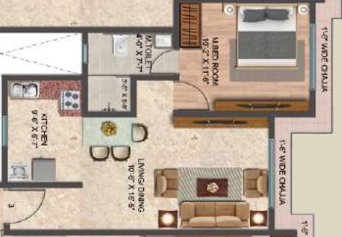 1 BHK Flat in Grace Iconic in Vile Parle East, Mumbai - Image 909797