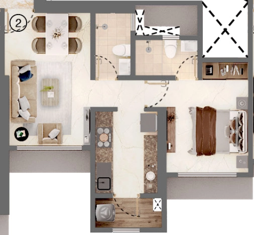 1 BHK Flat in Vihang Oris in Bhayandarpada, Thane - Image 915642