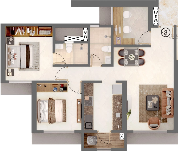 2.5 BHK Flat in Vihang Oris in Bhayandarpada, Thane - Image 915644
