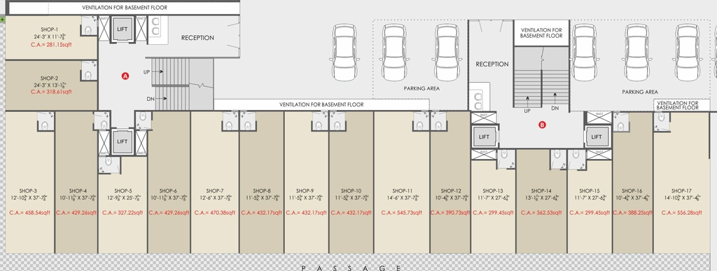 Floor Plan of Commercial Shashwat Heights in Katargam, Surat - Image 383830